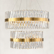 Two-Tier Diagonal Prism Chandelier