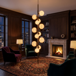 Vertical Orb Cascade Alabaster Pendant Light by Dalmivik, product or room detail view