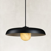 Wide Dome and Orb Pendant, 16 in