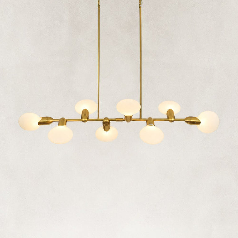 Dandelion Glass Linear Chandelier in 54 in / 137 cm - alternate angle