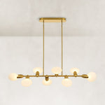 Dandelion Glass Linear Chandelier in 54 in / 137 cm - complete fixture
