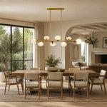 Dandelion Glass Linear Chandelier in 54 in / 137 cm - interior setting