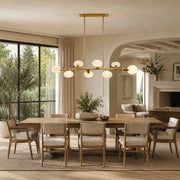 Dandelion Glass Linear Chandelier in 54 in / 137 cm - interior setting