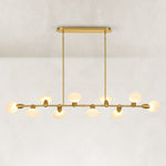 Dandelion Glass Linear Chandelier in 74 in / 188 cm - complete fixture
