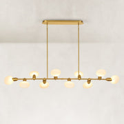 Dandelion Glass Linear Chandelier in 74 in / 188 cm - complete fixture