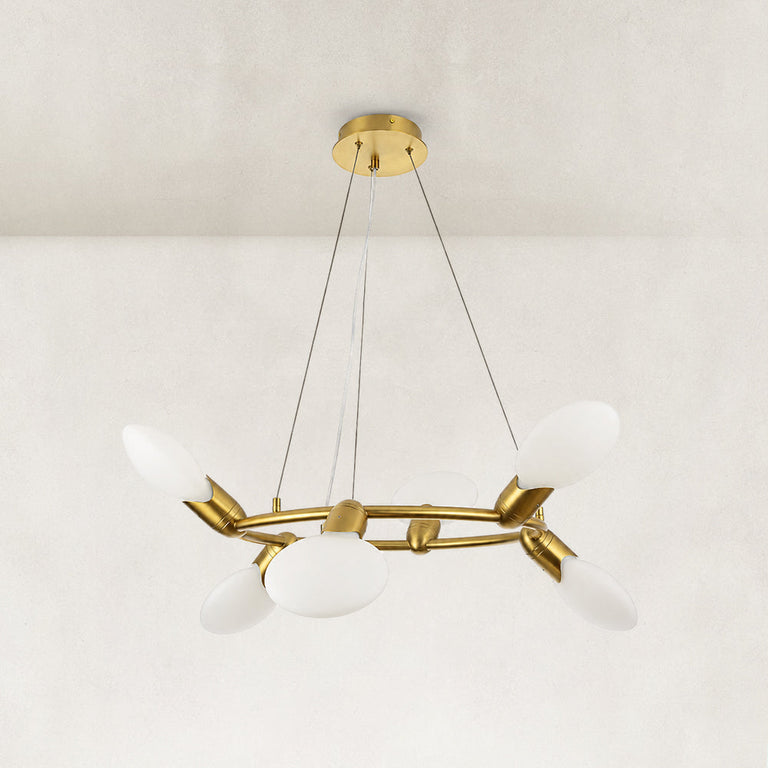 Dandelion32 gold-tone ring chandelier detail 3