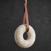 Anello Modern Alabaster Ring Pendant Light by Dalmivik, complete fixture view