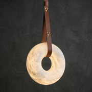 Anello Modern Alabaster Ring Pendant Light by Dalmivik, complete fixture view