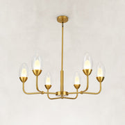 Double-Layer Oval Glass Chandelier in 29.5 in / 75 cm - alternate angle