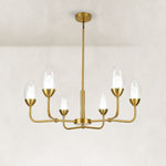 Double-Layer Oval Glass Chandelier in 29.5 in / 75 cm - material detail
