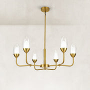 Double-Layer Oval Glass Chandelier in 29.5 in / 75 cm - material detail