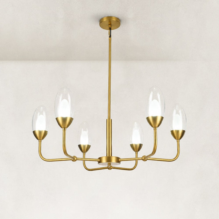 Double-Layer Oval Glass Chandelier in 29.5 in / 75 cm - material detail