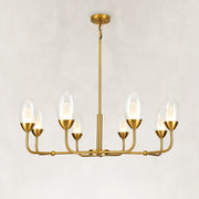 Double-Layer Oval Glass Chandelier in 37.4 in / 95 cm - alternate angle