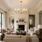 Double-Layer Oval Glass Chandelier in 37.4 in / 95 cm - interior setting