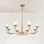 Double-Layer Oval Glass Chandelier in 37.4 in / 95 cm - material detail