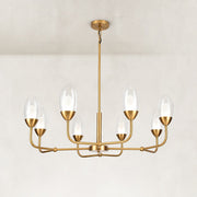 Double-Layer Oval Glass Chandelier in 37.4 in / 95 cm - material detail