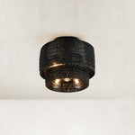 Black fixture underside illuminated, same two-tier structure.