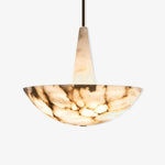 Elegant Alabaster Chandelier with Integrated LED Premium by Dalmivik, product or room detail view