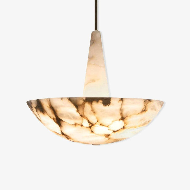 Elegant Alabaster Chandelier with Integrated LED Premium by Dalmivik, product or room detail view