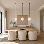 Ellune Alabaster Pendant Light by Dalmivik, furnished room or product detail view