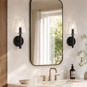 Embossed Bubble Glass Wall Sconce in Matte Black - material detail