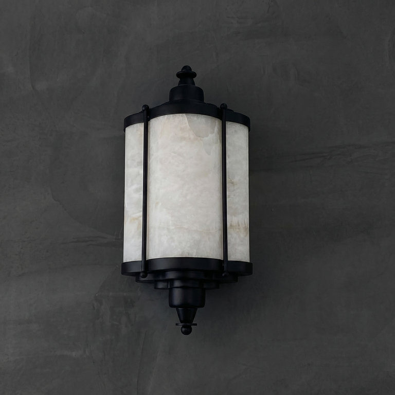 Isla Modern Outdoor Wall Lamp by Dalmivik, complete fixture view