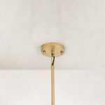 Faceted Glass Branch Linear Chandelier - compact-size canopy detail