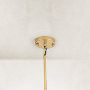 Faceted Glass Branch Linear Chandelier - compact-size canopy detail