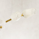 Faceted Glass Branch Linear Chandelier - compact-size faceted diffuser detail