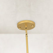 Faceted Glass Branch Linear Chandelier - large-size canopy detail