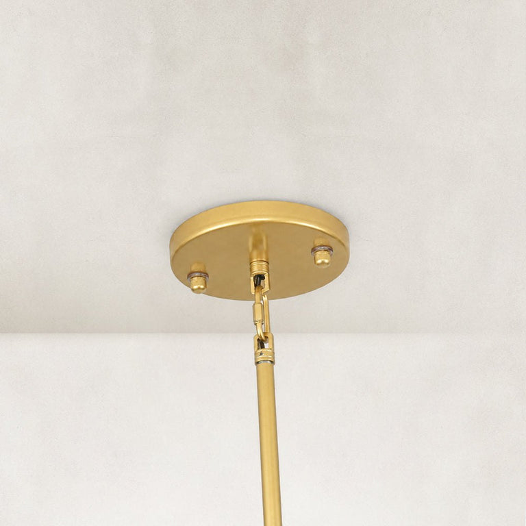 Faceted Glass Branch Linear Chandelier - large-size canopy detail