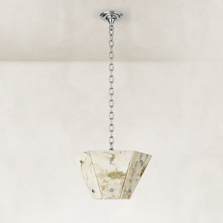 Product detail of Faceted Ivory Marble Pendant against a neutral background