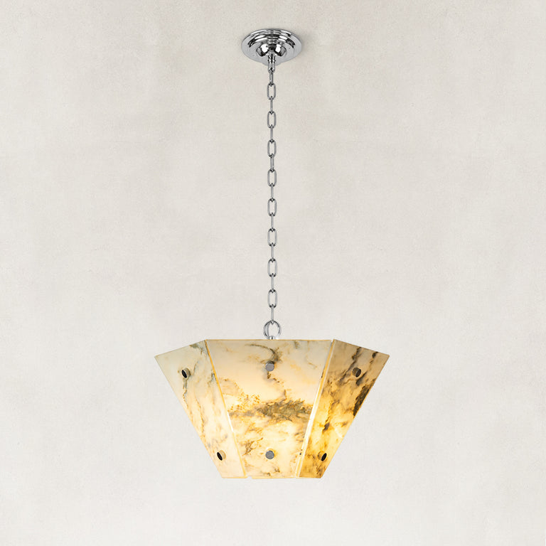 Faceted Ivory Marble Pendant shown against a neutral background