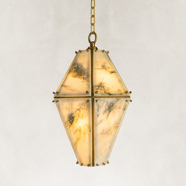 Faceted Marble Lantern Pendant shown against a neutral background