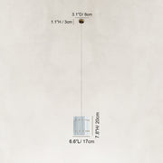 Dimension diagram for Fine Vein Twelve-Panel Marble Lantern Pendant