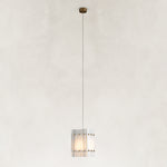 Fine Vein Twelve-Panel Marble Lantern Pendant shown against a neutral background