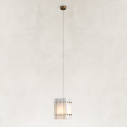 Fine Vein Twelve-Panel Marble Lantern Pendant shown against a neutral background