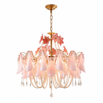 Florienne Floral Glass Chandelier, complete fixture