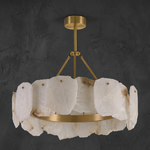 Foglia Flower Pedal Chandelier by Dalmivik, complete fixture view