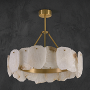 Foglia Flower Pedal Chandelier by Dalmivik, complete fixture view