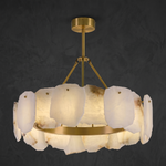 Foglia Flower Pedal Chandelier by Dalmivik, complete fixture view