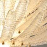 Frosted Lotus Textured Glass Chandelier