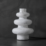 Katya Modern Alabaster Table Lamp by Dalmivik, complete fixture view