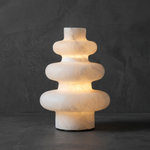 Katya Modern Alabaster Table Lamp by Dalmivik, complete fixture view