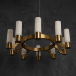 Livia Modern Alabaster Hanging Light Fixtures by Dalmivik, complete fixture view