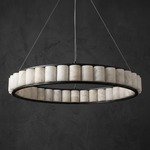 Votelle Modern Alabaster Ring Chandelier by Dalmivik, complete fixture view