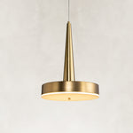 Product detail of Gilded Marble Disc Pendant against a neutral background