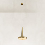 Gilded Marble Disc Pendant shown in full against a neutral background