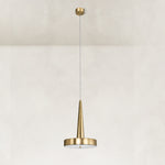 Product detail of Gilded Marble Disc Pendant against a neutral background