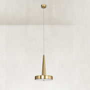Product detail of Gilded Marble Disc Pendant against a neutral background